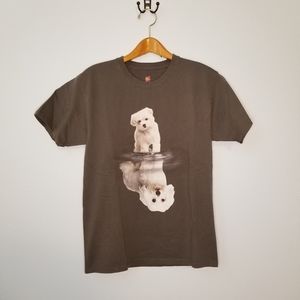 Gray Maltese Graphic Tshirt